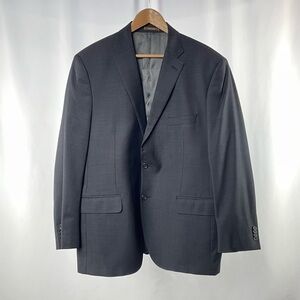 Peter‎ Millar Wool 2 Button Blazer Jacket in Black Size 44R